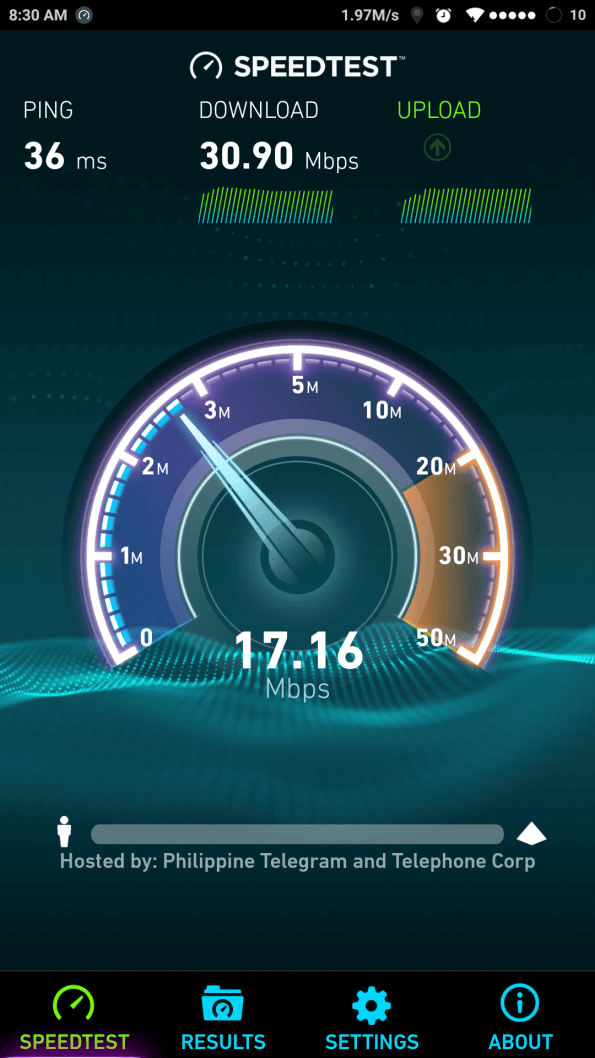 Speedtest - pocket wifi.