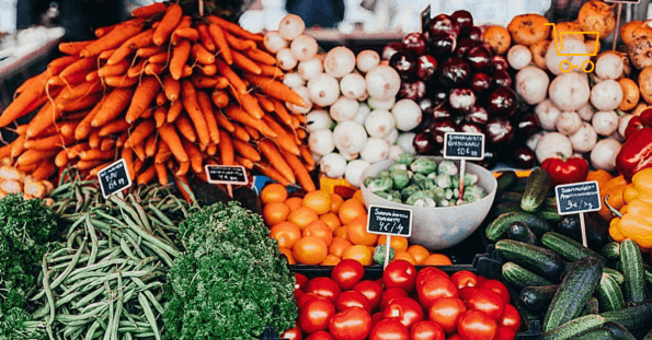 Join Viber Marketplaces - #Stayhome and Shop online for a variety of vegetables at a market.