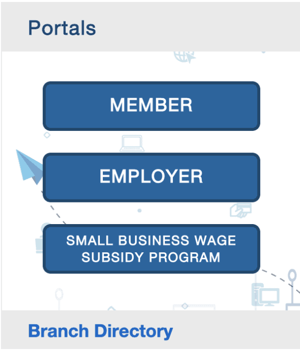 Small business wage subsidy program with online contribution checking.
