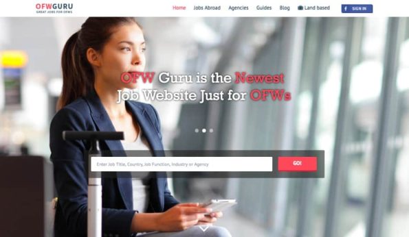 A woman is waiting in a job search website.