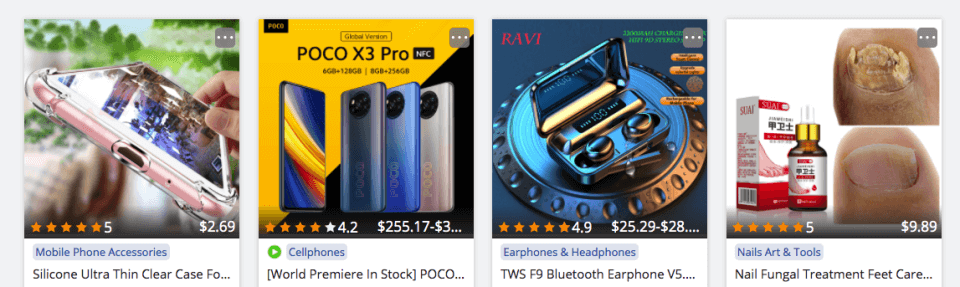 A winning product image with a finger on a phone for drop shipping.