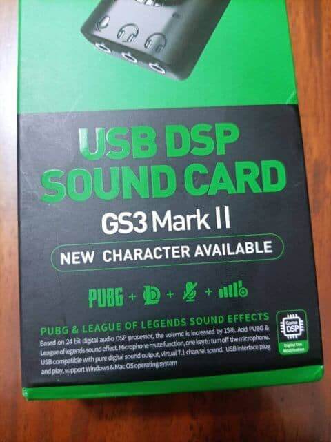 USB sound card, virtual 7.1 channel.