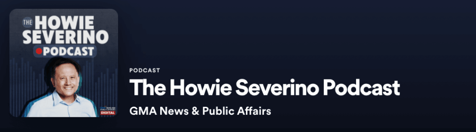 A must-listen Pinoy podcast hosted by Howie Severino.