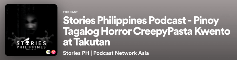 Podcast, Philippines, horror
