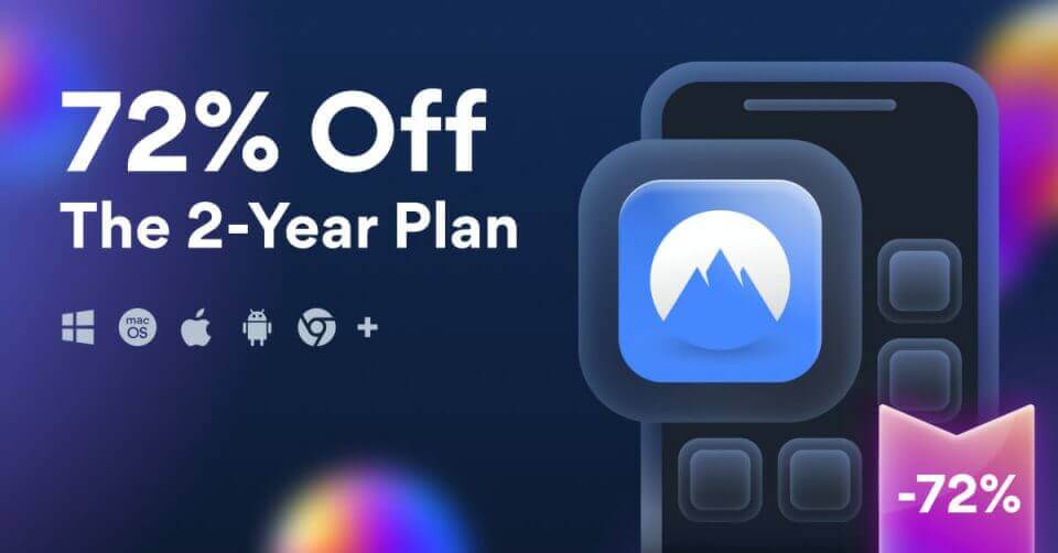 72% off the 2 year plan, VPN, need