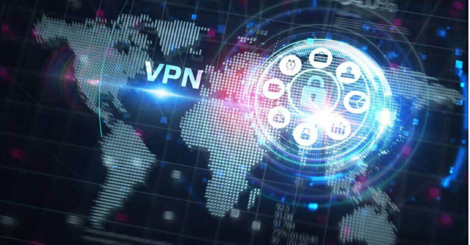 The best VPN for streaming movies in 2021 is visually represented by the word "vpn" on a background of a world map.
