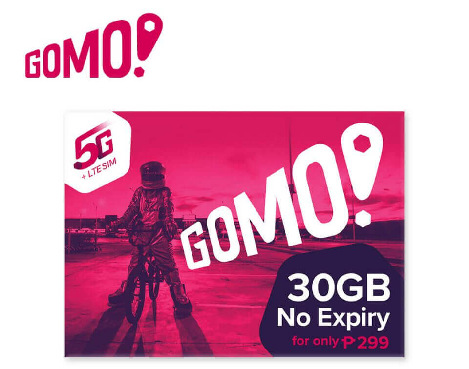 GOMO's promotional update offers a no-expiry 30GB data plan.