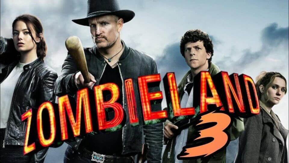 Zombieland 3 poster featuring a group of people in hats.