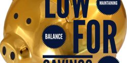 A piggy bank with low balance savings.