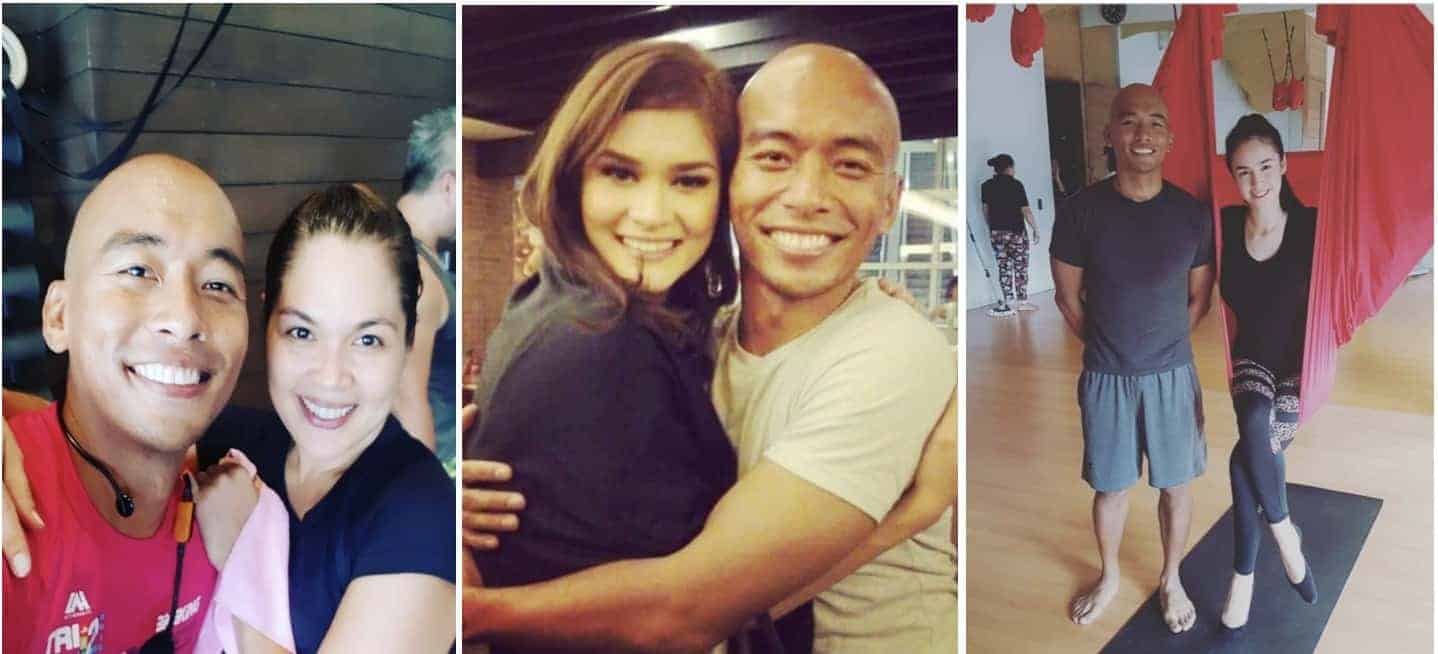 Coach Lester With His Celebrity Students (judy Ann Santos, Pia Wurtzbach, Kim Domingo)