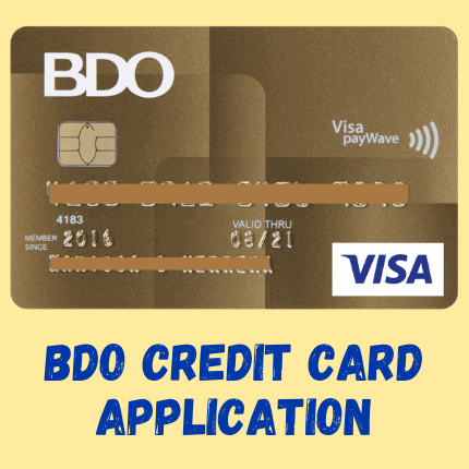 5 steps, BDO Credit Card