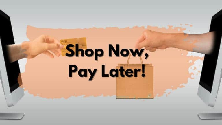 Computer screen, Shop Now, Pay Later!
