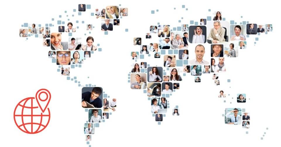 a world map with many people in it, showcasing the impact of google local guides.