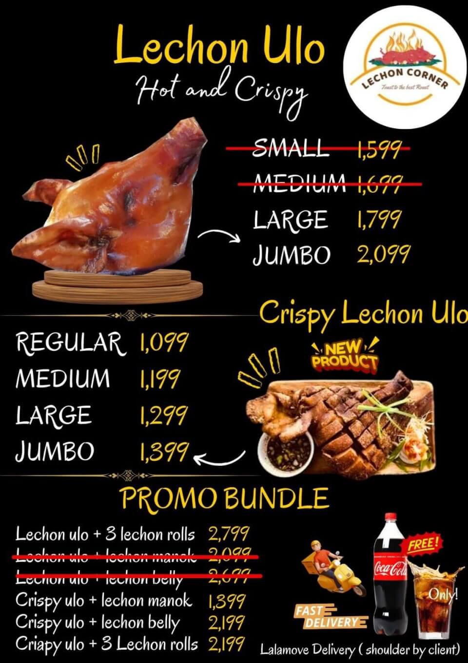 lechon ulo lechon roll.