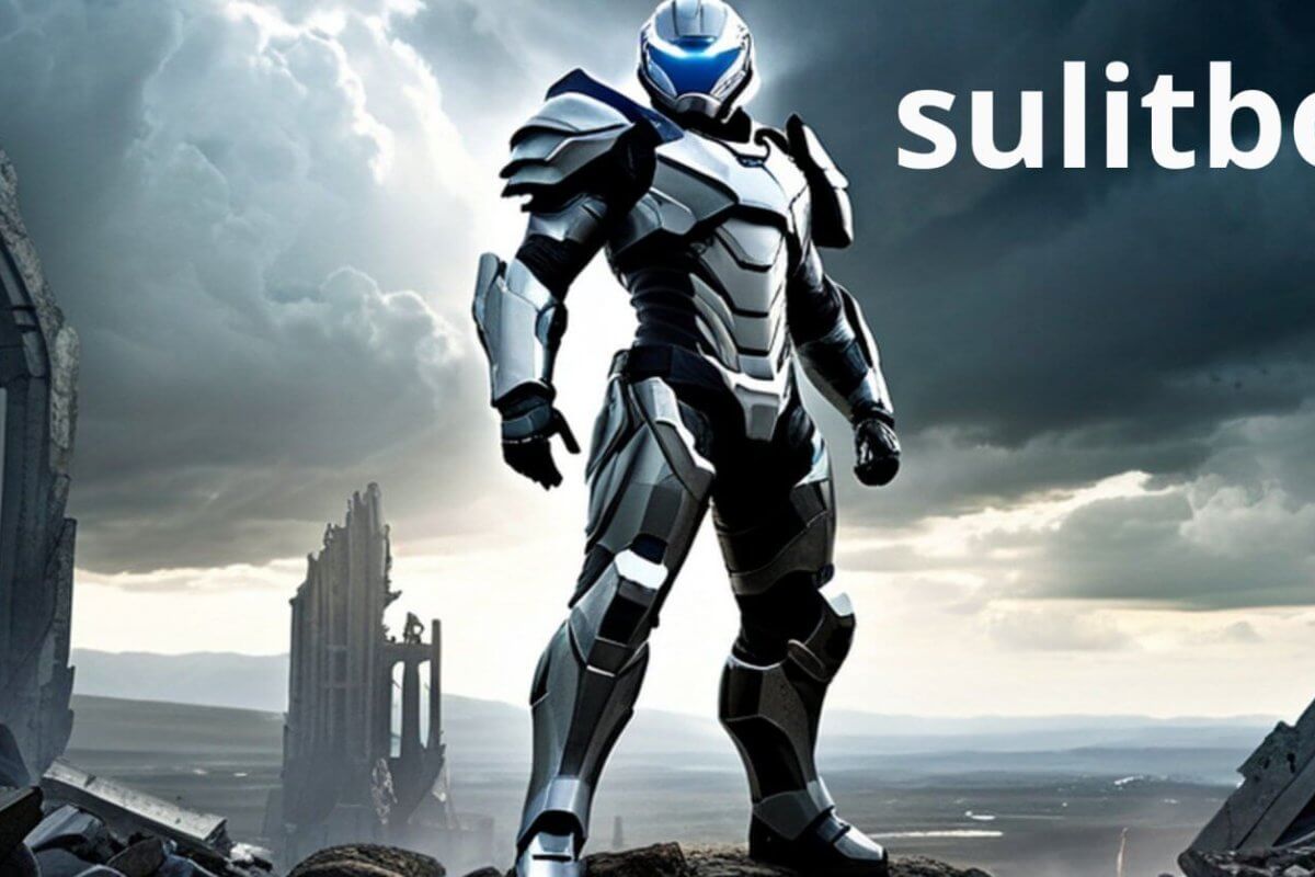 a sulitbot standing on top of a mountain, ready to save the day.
