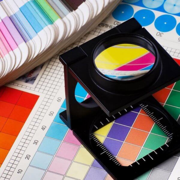 A set of color swatches on a table in Metro Manila.