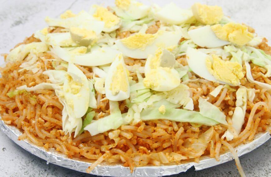 pancit malabon from one of the restaurants in Malabon