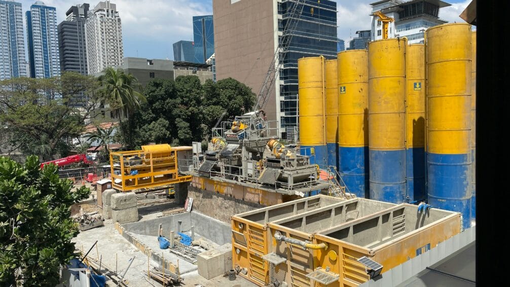 Condominium building under construction in the Philippines, representing a pre-selling condo project before turnover