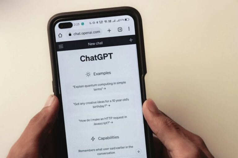 ChatGPT's website open on a smartphone screen, the kind of AI chatbot subscription Filipino users are weighing whether to pay for in 2026